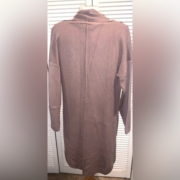 NWT ANRABESS Casual Long Sleeve Draped Open Front Long Knit Duster Coat Large - Picture 10 of 10